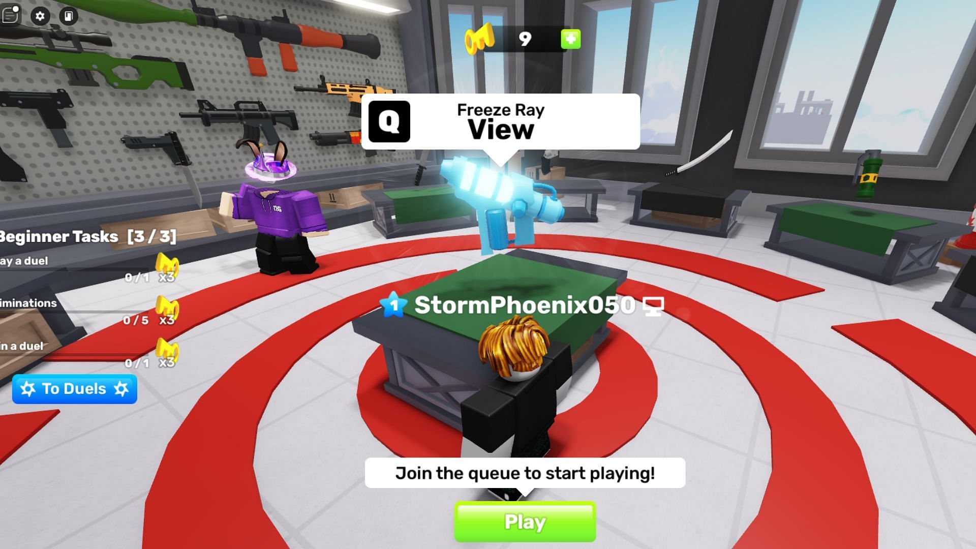 The Freeze Ray is the latest weapon in the game (Image via Roblox)