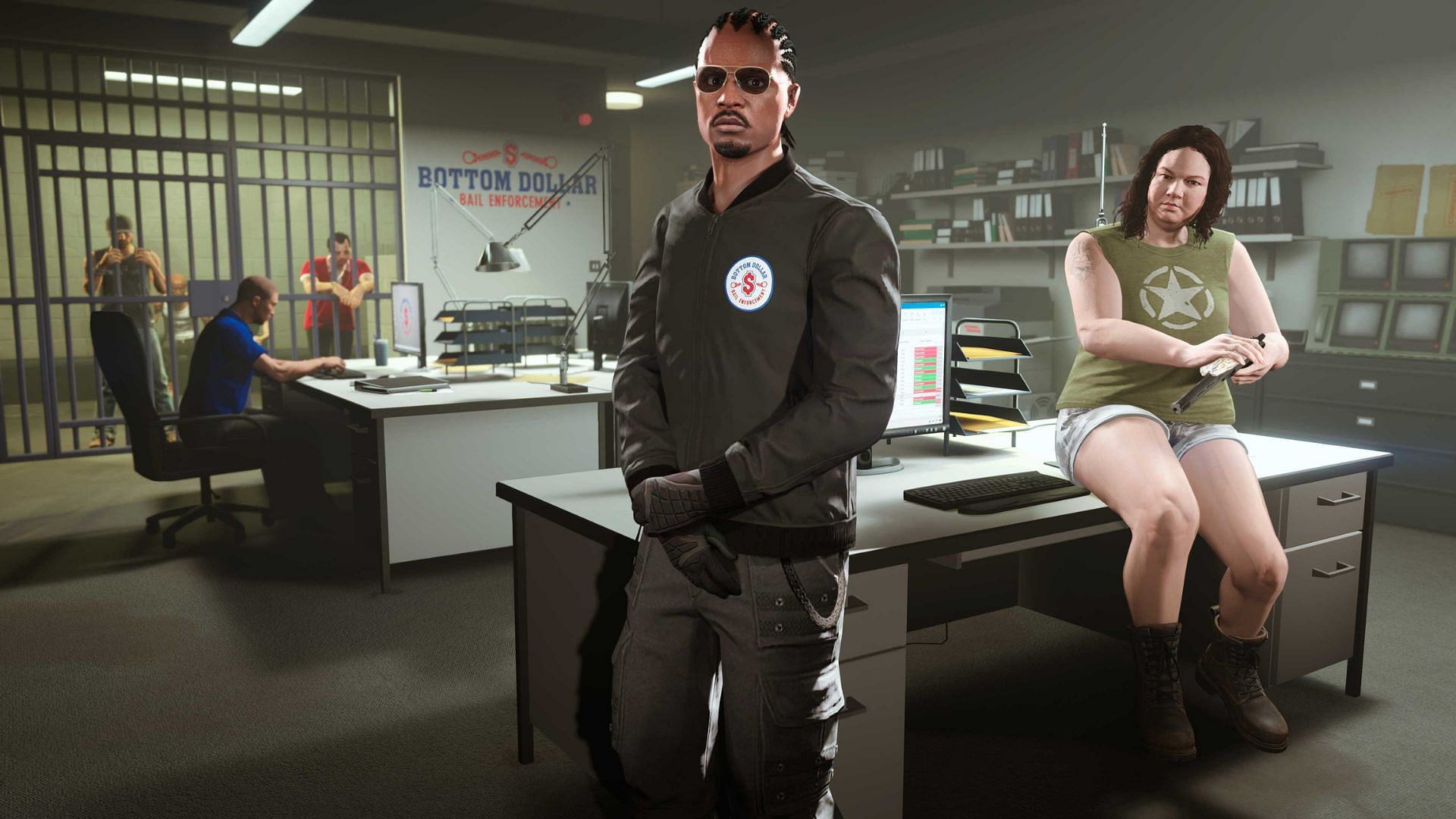 An official promotional image of the Bail Office (Image via Rockstar Games)