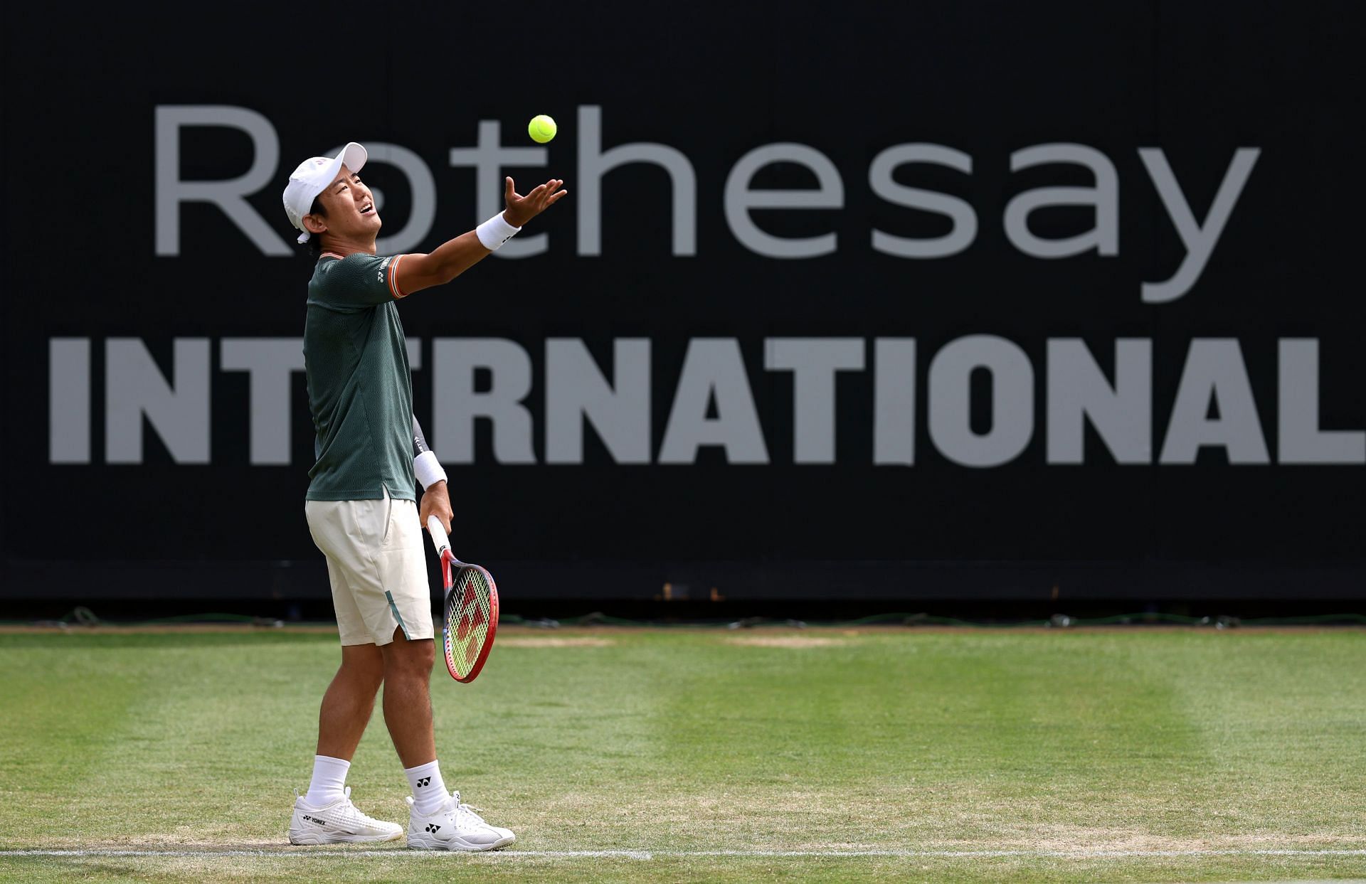 Yoshihito Nishioka at the Rothesay International Eastbourne 2024. (Photo: Getty)