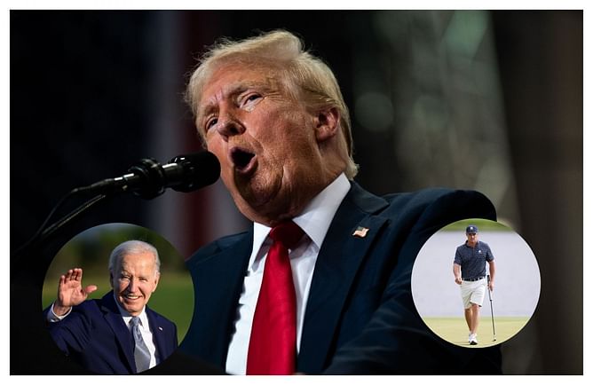 "I helped him a lot"- Donald Trump quick to boast about playing with Bryson DeChambeau, mocks President Joe Biden's golf skills