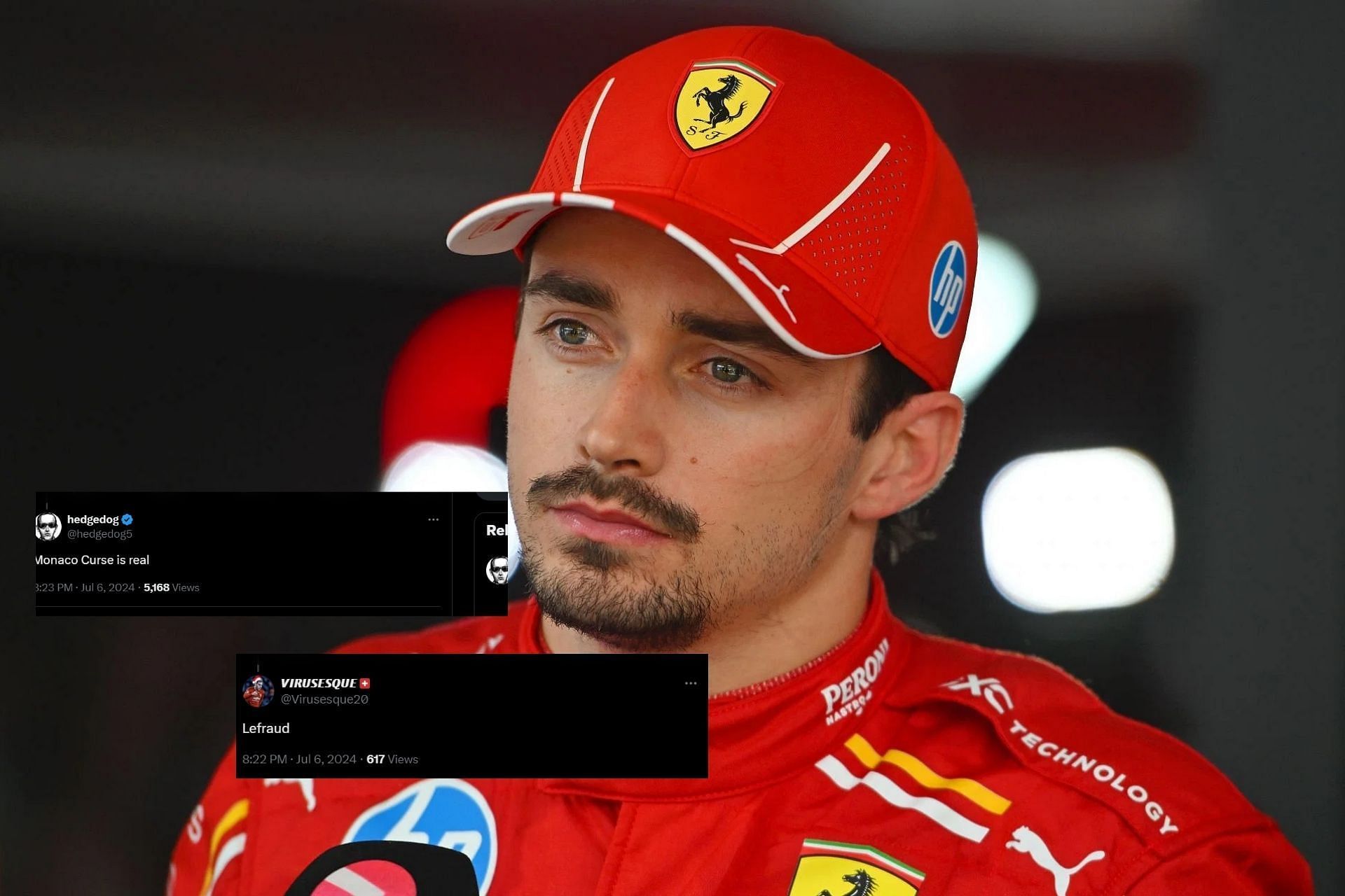 Fans react to Charles Leclerc Q2 disqualification at Silvestone (Images from Getty Images)