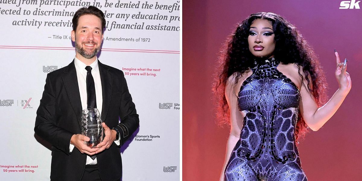 Alexis Ohanian (L) and Megan Thee Stallion (R). PHOTO: Getty Images