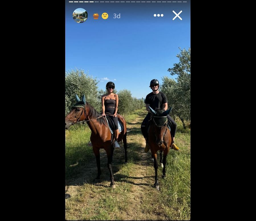 McCann and Valerie ride horses.(instgram/valvand)