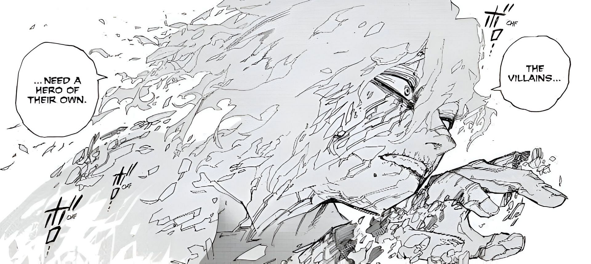 Shigaraki as seen in the manga (Image via Shueisha)