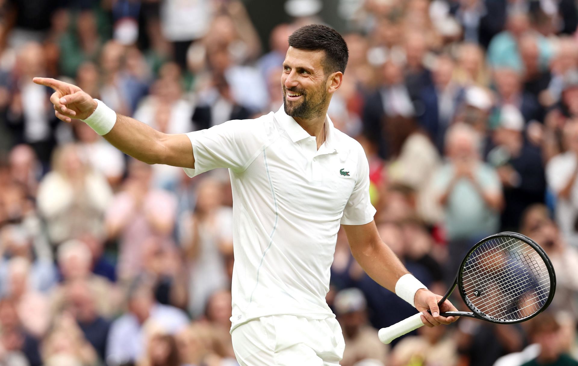 Novak Djokovic at Wimbledon 2024. (Photo: Getty)