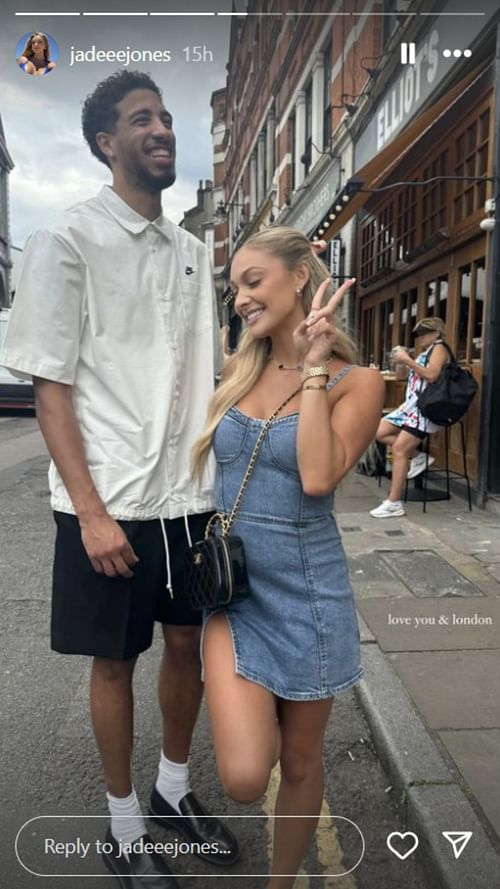 Tyrese Haliburton's girlfriend Jade Jones all smiles as she poses with Pacers guard for wholesome picture