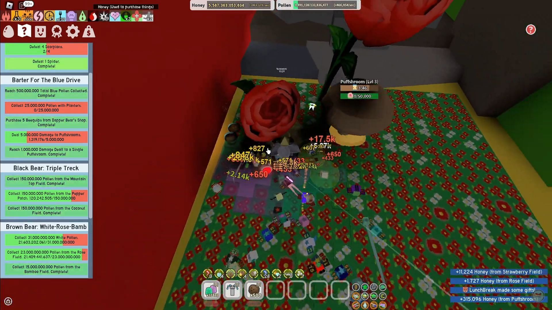 Completing the Blue Drive quest (Image via Roblox || Itsu Komodo on YouTube)