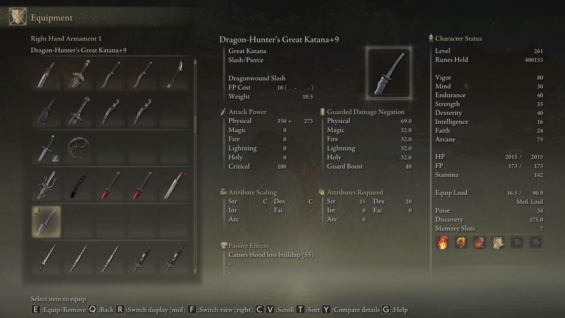 This Great Katana deals 30% increased damage to Dragon-type enemies. (Image via FromSoftware/Bandai Namco)