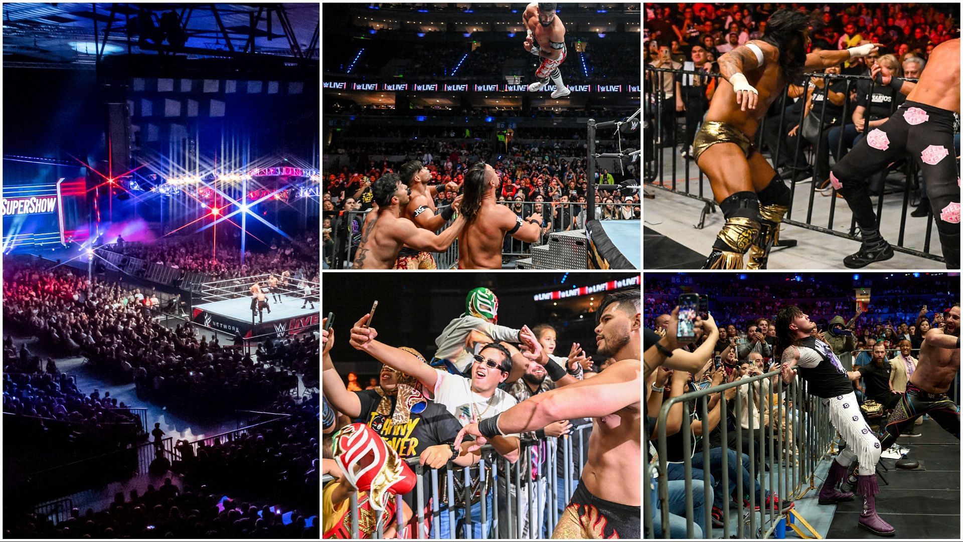 The WWE Universe at a Supershow, various Superstars in action at Mexico live events