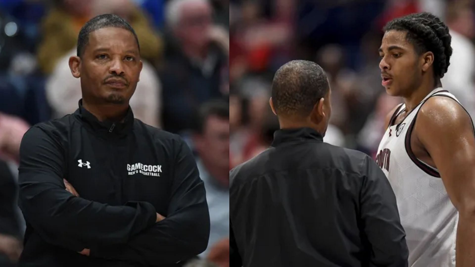 South Carolina coach Lamont Paris (left) will primarily rely on Collin Murray-Boyles (right) in offense this coming season. (Image Source: IMAGN)