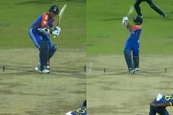 [Watch] Yashasvi Jaiswal smashes a boundary on the first ball as India off to a flyer in 1st T20I vs Sri Lanka