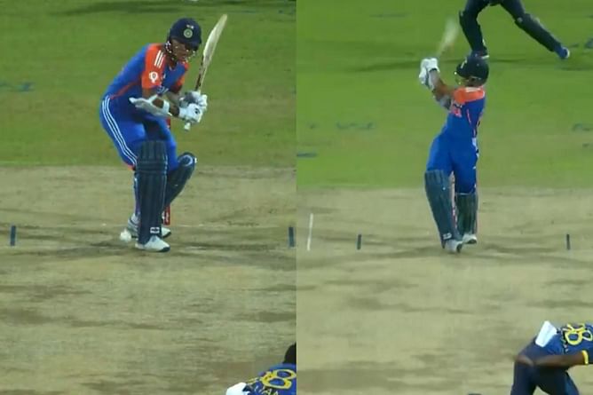 [Watch] Yashasvi Jaiswal smashes a boundary on the first ball as India off to a flyer in 1st T20I vs Sri Lanka