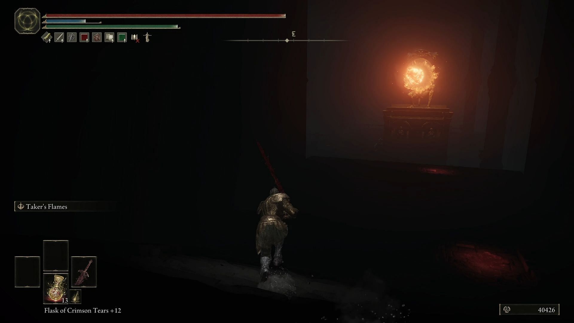 Run and jump to avoid the giant imp&#039;s attacks (Image via FromSoftware)