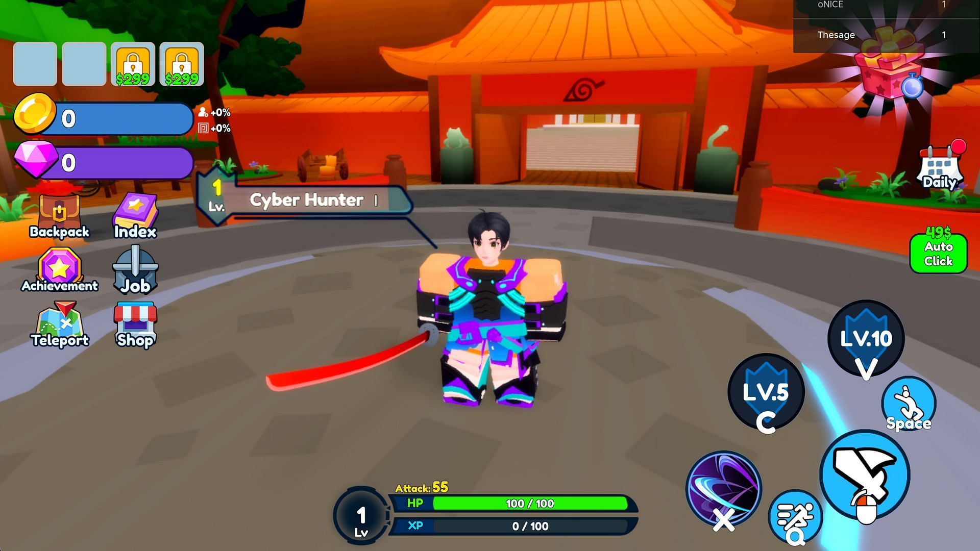 Improve your Weapon Master vs Anime experience (Image via Roblox)