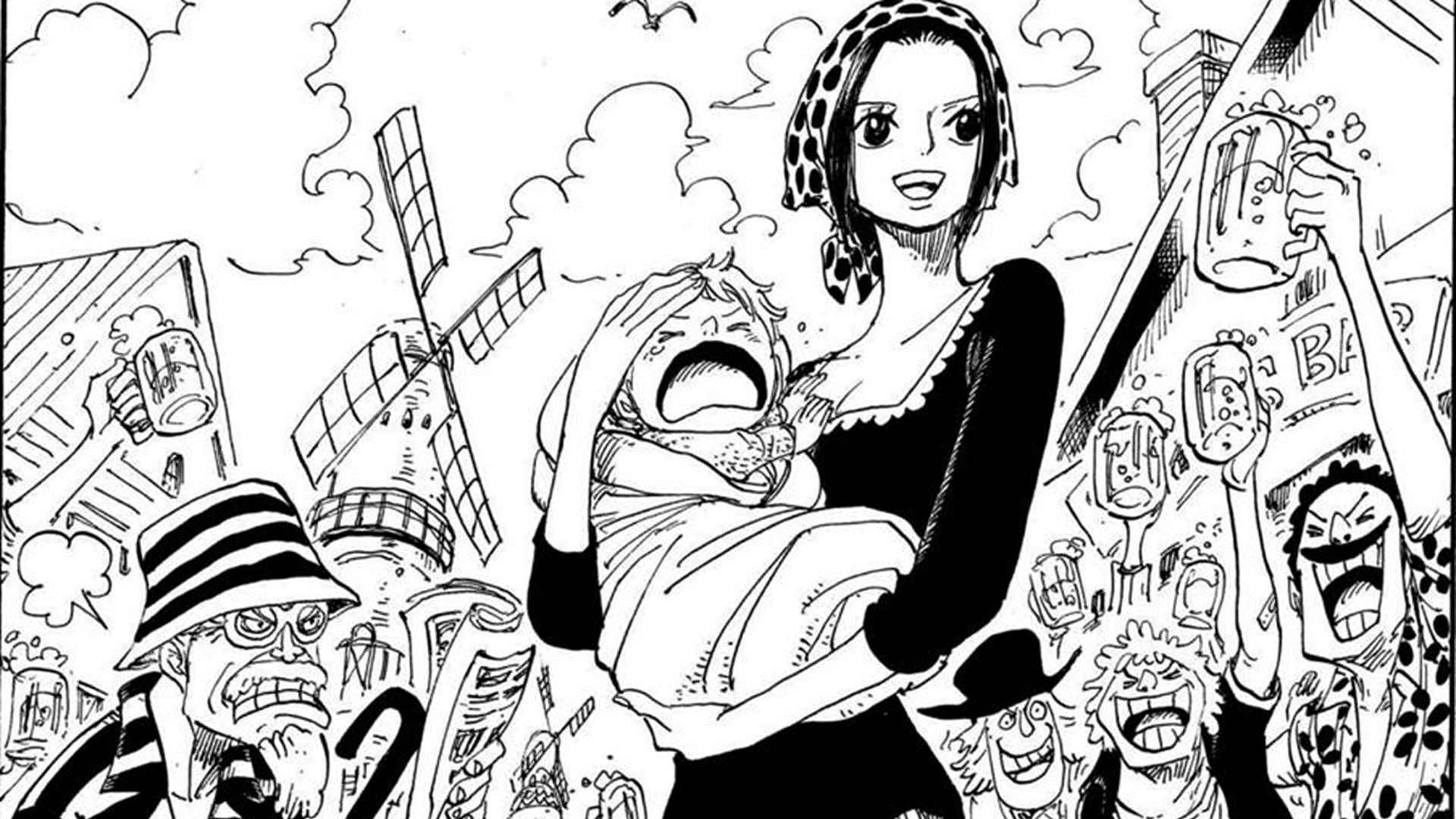 Makino with her child (Image via Shueisha)