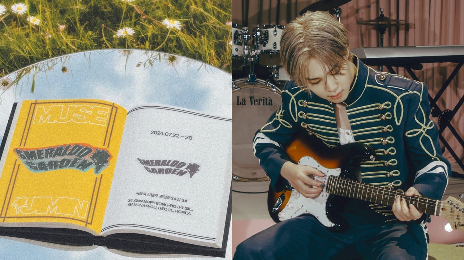 BigHit Music announces &lsquo;Smeraldo Garden&rsquo; pop-up event for Jimin&rsquo;s solo album, Muse (Image via @bts_bighit/X and @BIGHIT_MUSIC/X)