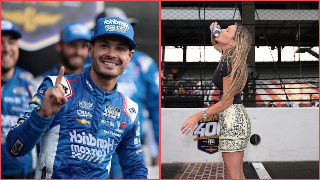 2021 NASCAR Cup Series champion Kyle Larson Kyle Larson (L) and his wife Katelyn Larson (R) (Image Source: Getty Images)