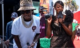 "MANN BYE": LSU star Flau'jae Johnson reacts to Deiondra Sanders' fiancee Jacquees' electrifying dance moves