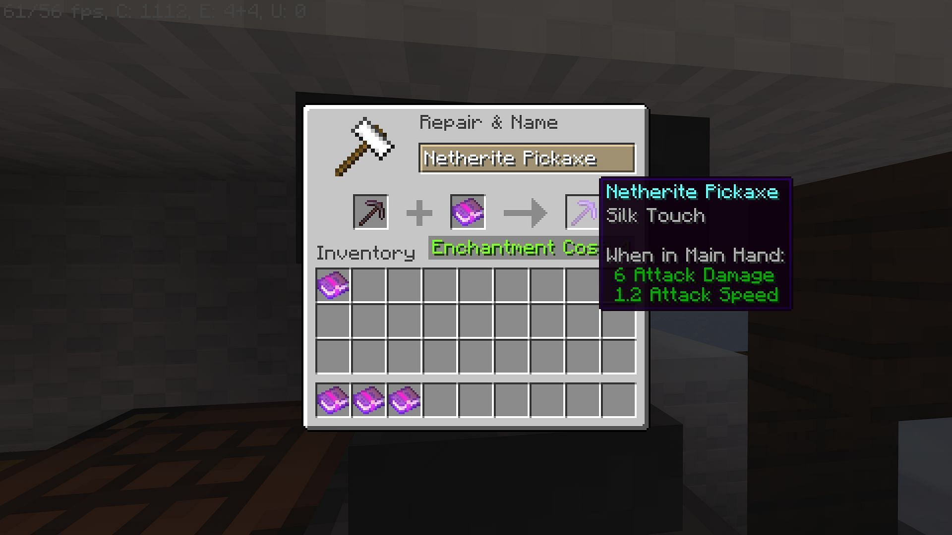 Silk Touch enchantment in Minecraft 1.21 (Image via Mojang Studios)