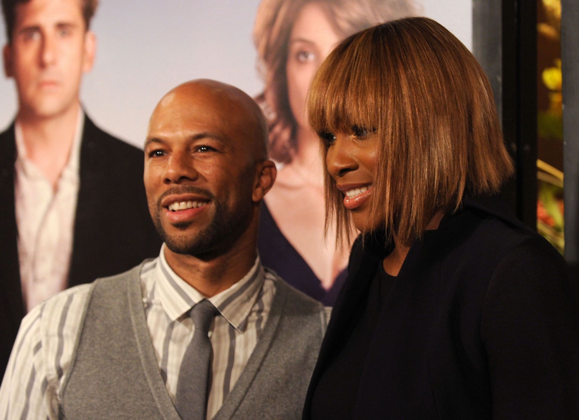 Common (L) and Serena Williams