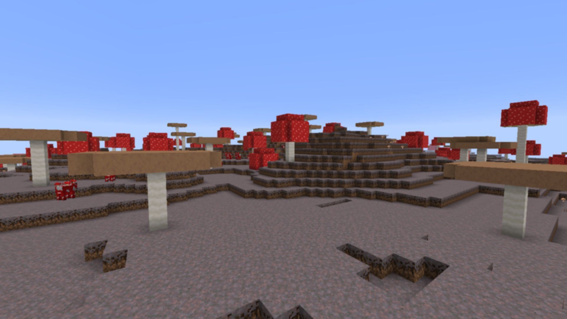 The mushroom biome in Minecraft (Image via Mojang Studios)