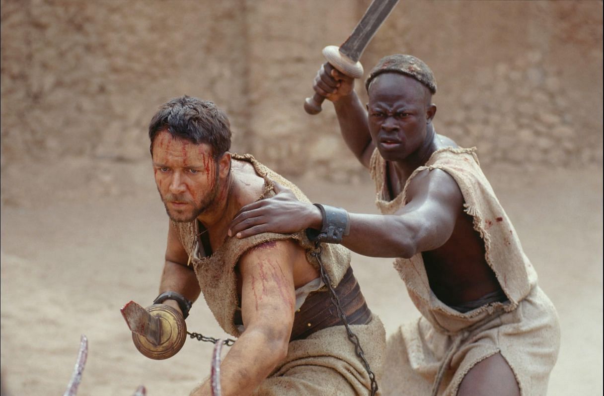 The original Gladiator starred Russell Crowe as Maximus. (Image via Universal Pictures)