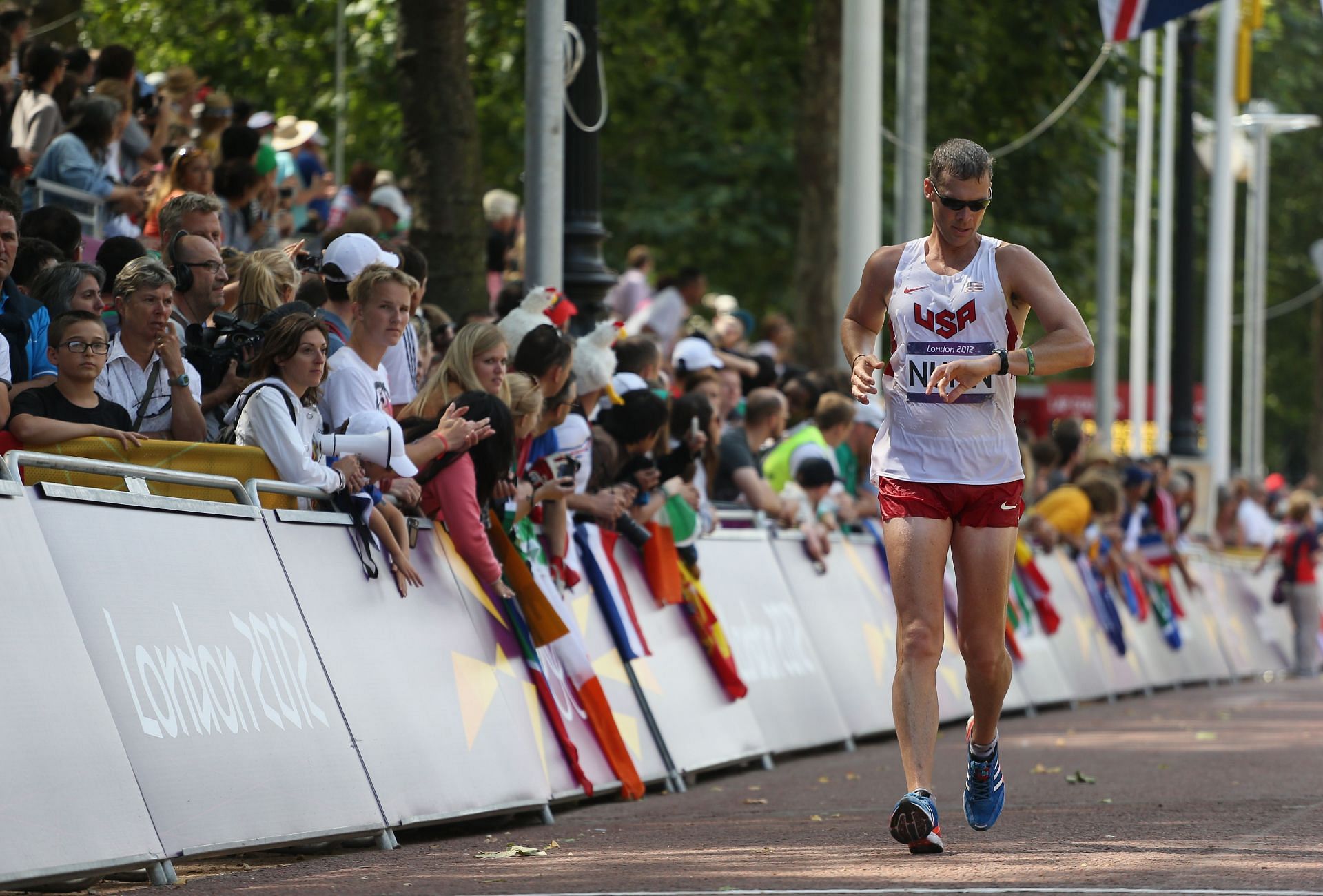 An American racewalker at the London Olympics [Image Source: Getty]