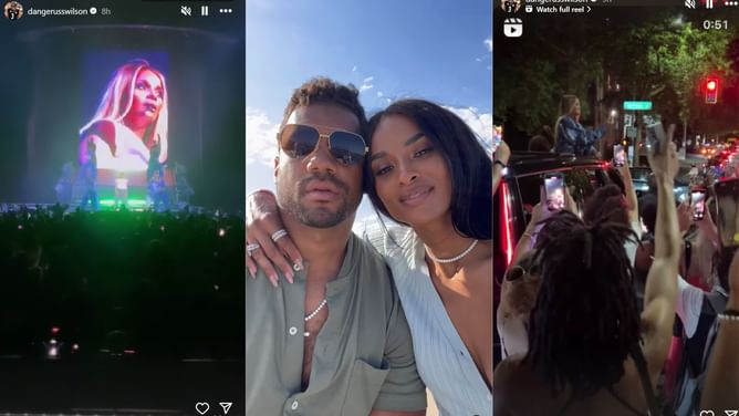 IN PHOTOS: Russell Wilson turns cheerleader for wife Ciara's 'rockin' Seattle concert
