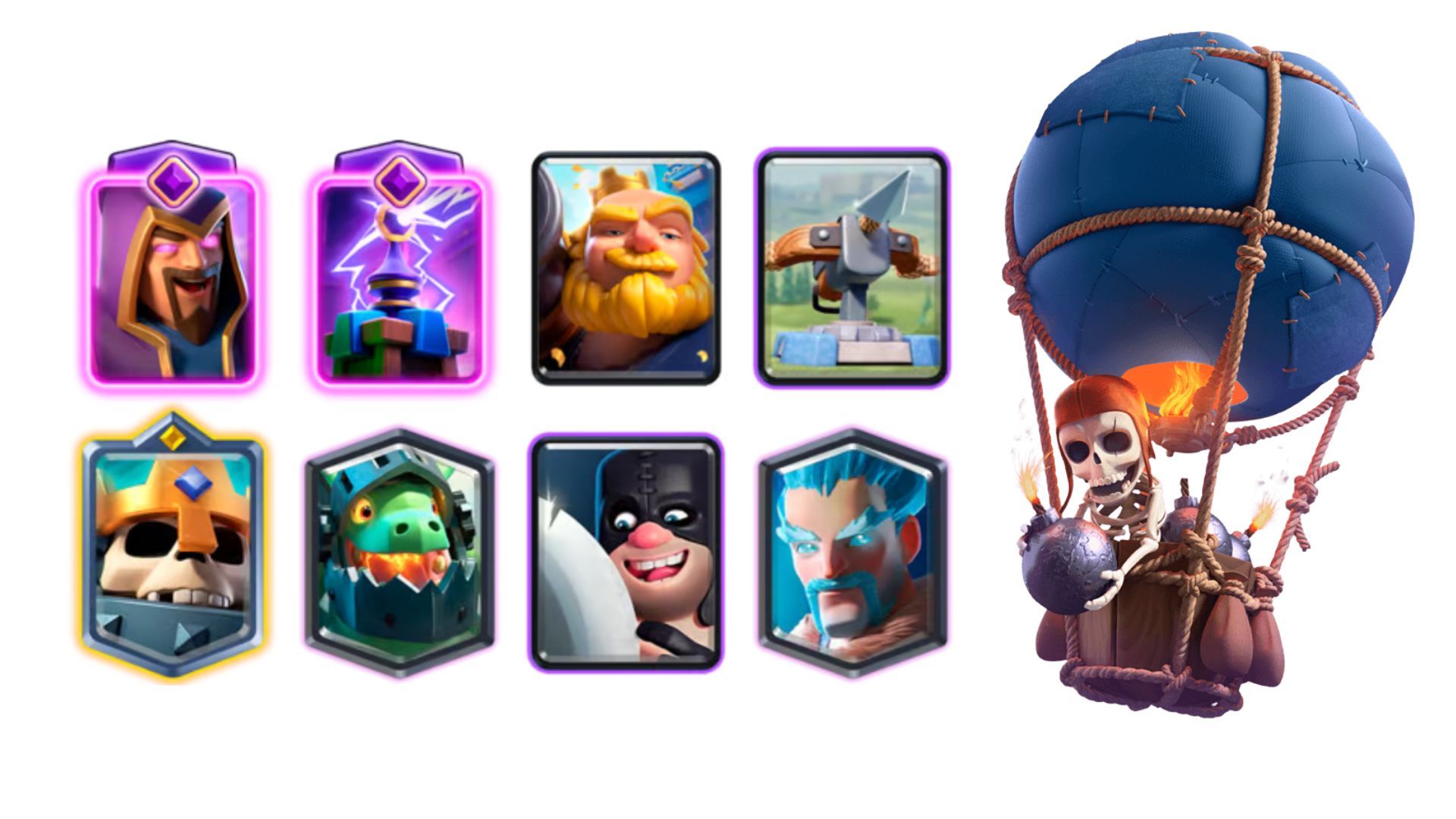 X-Bow RG SK IWiz battle deck in Clash Royale (Image via SuperCell)