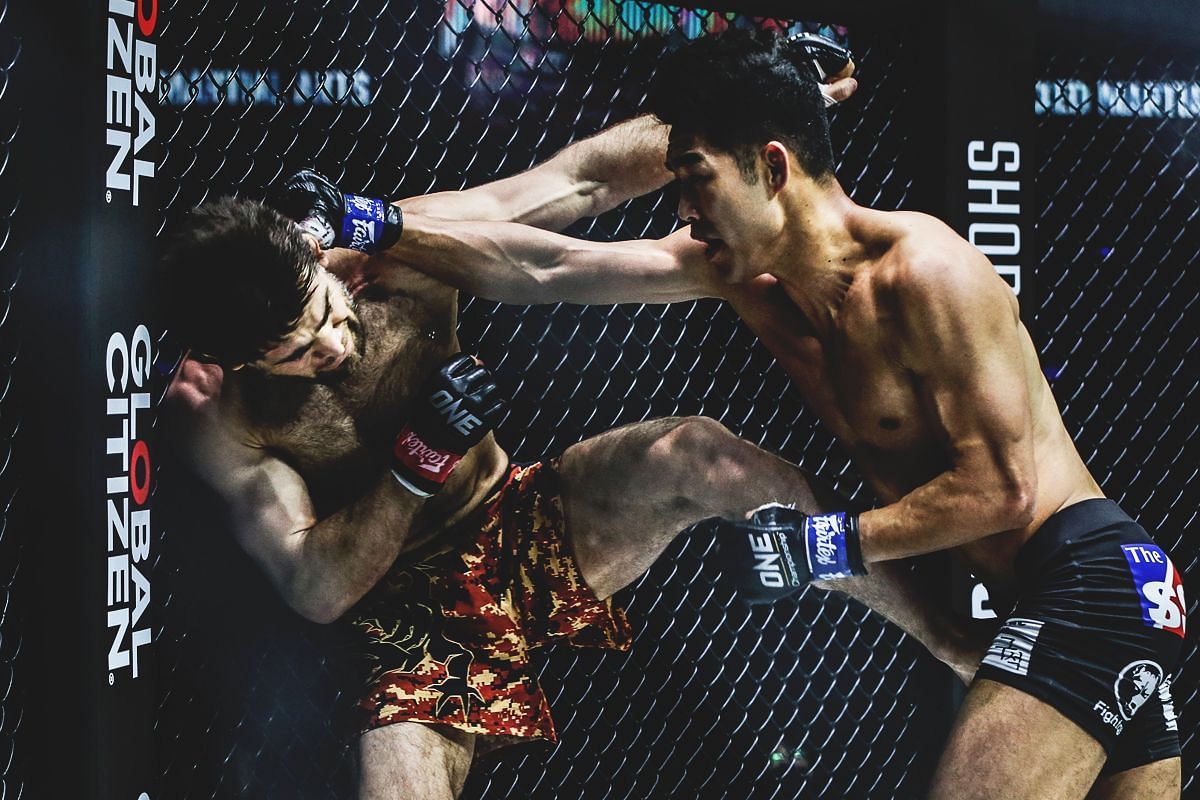 Ok Rae Yoon fighting Marat Gafurov | Image credit: ONE Championship