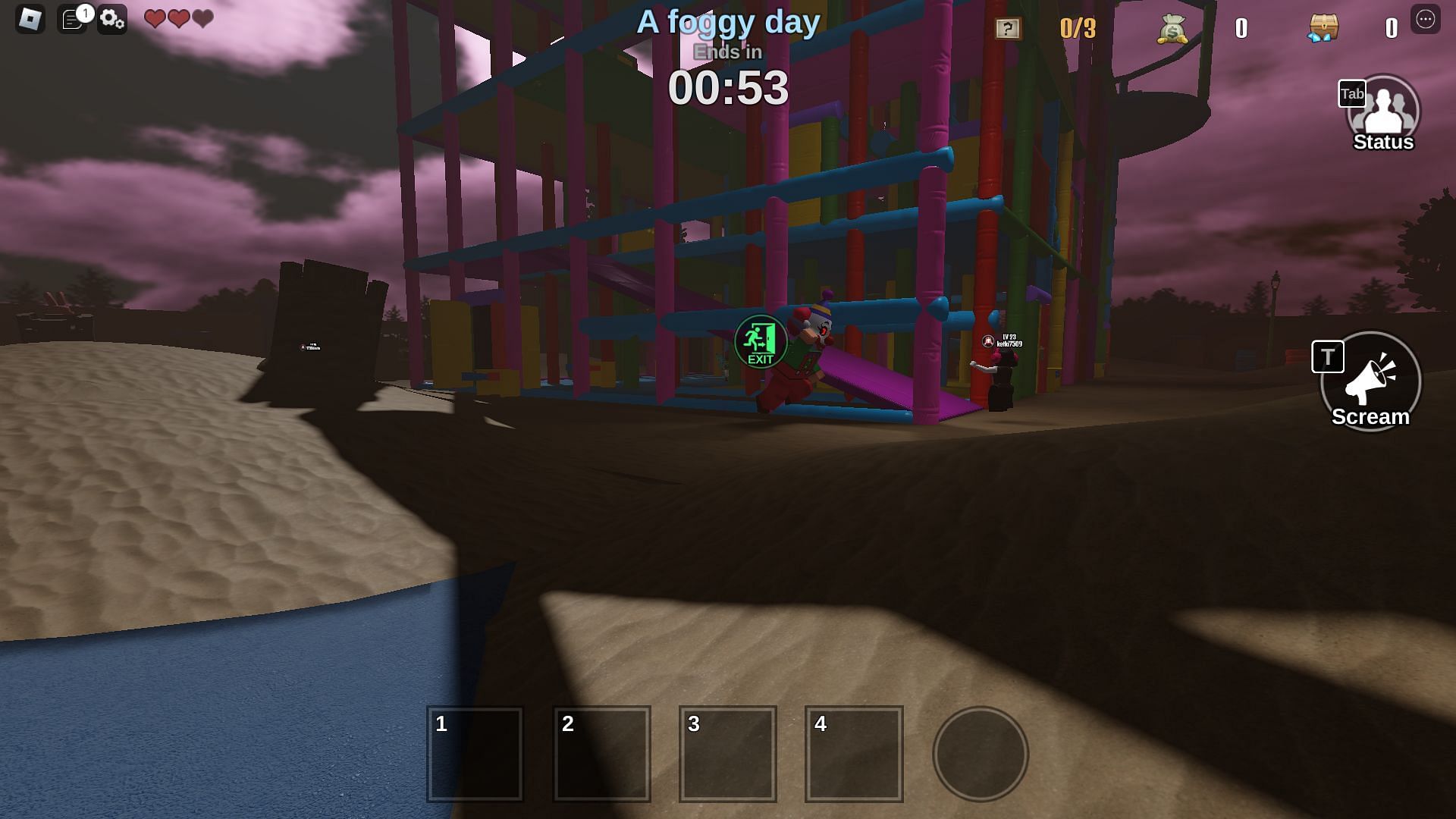 Gameplay from Keys (Image via Roblox)