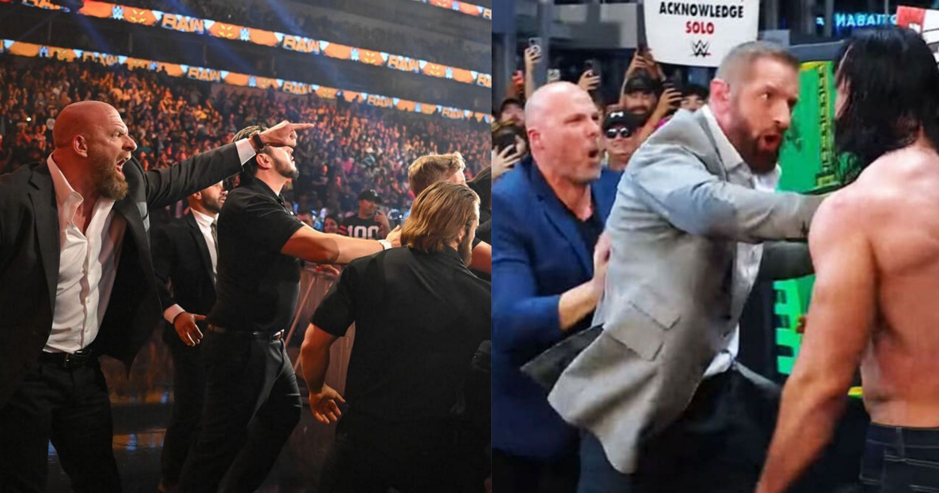 Triple H, Adam Pearce, Wade Barrett &amp; Drew McIntyre