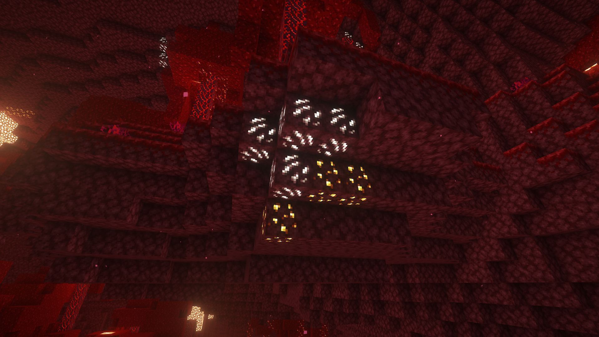 Gold ore is the only overworld ore that generates in the Nether (Image via Mojang)