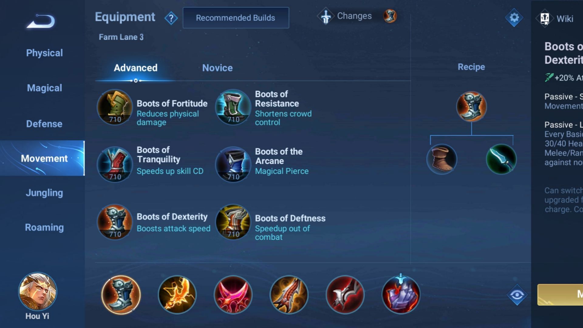 Best equipment for Hou Yi. (Image via Level Infinite)