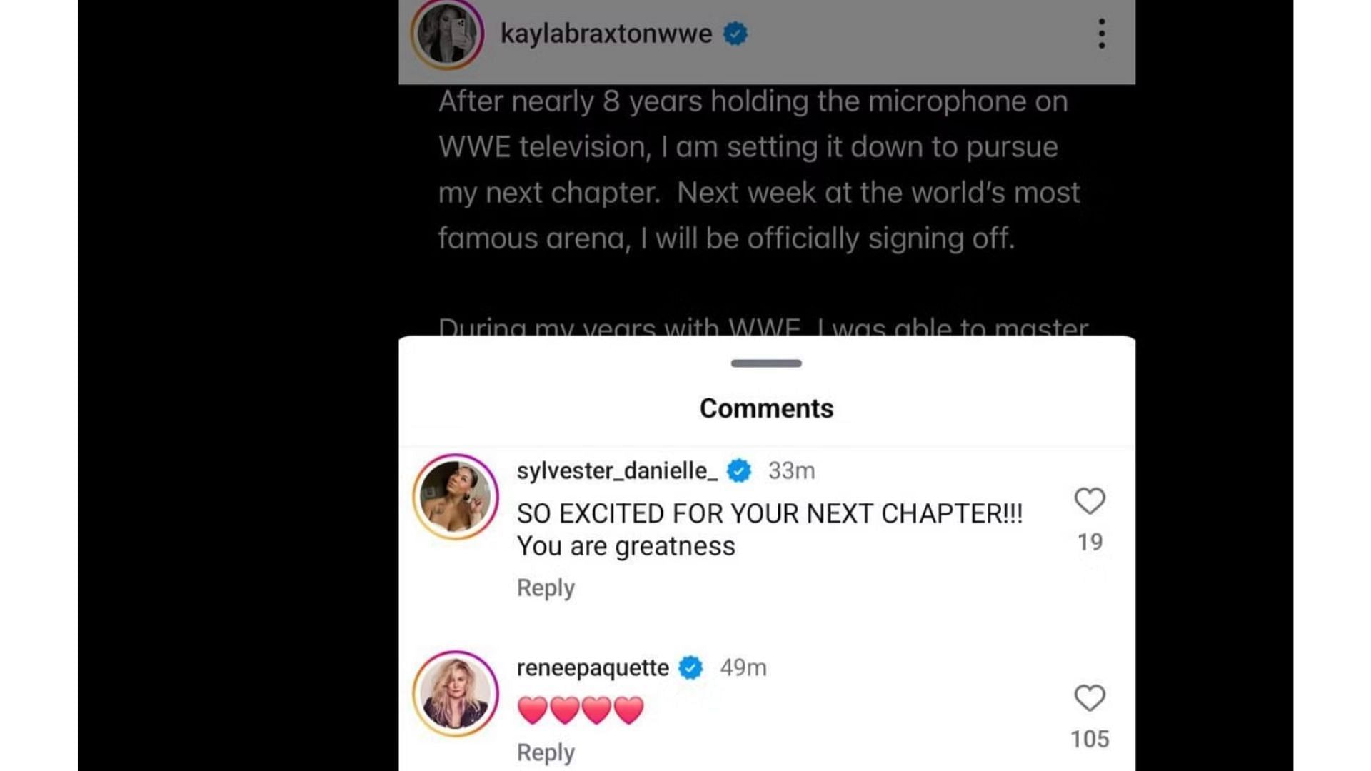 Renee Paquette comments on Kayla Braxton's WWE departure