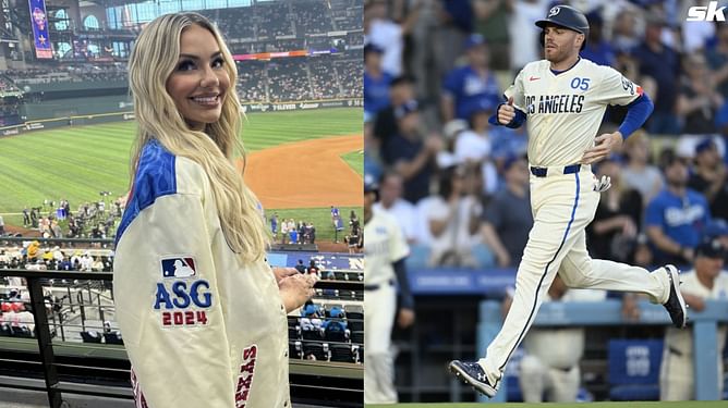 Freddie Freeman's wife Chelsea celebrates Dodgers' extra-inning win with loved ones at home ground