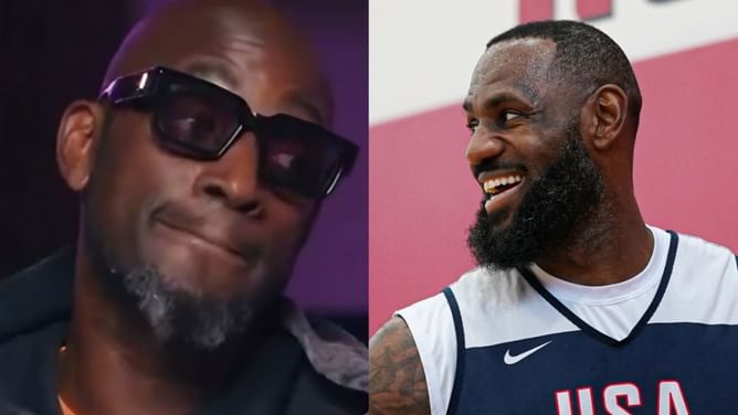 "Ticket is hilarious" — LeBron James gets a kick out of Kevin Garnett's reaction to Edwin Diaz's iconic trumpet entrance for the Mets