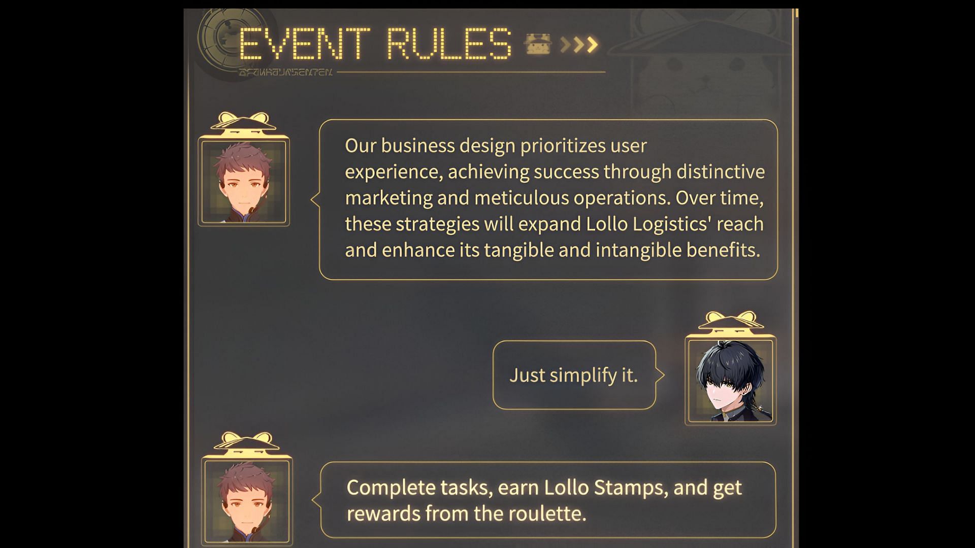 Lollo Campaign event rules (Image via Kuro Games)