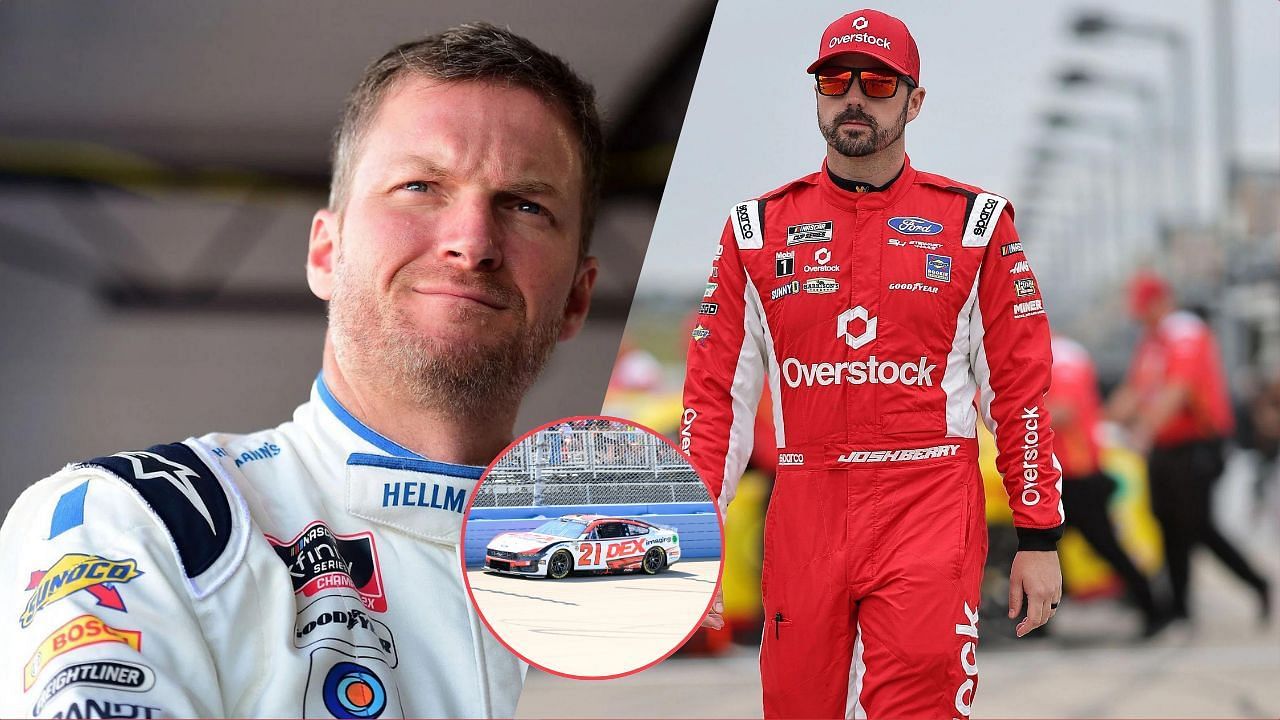 Dale Earnhardt Jr. (L), Harrison Burton (M), Josh Berry (R), Getty and Imagn