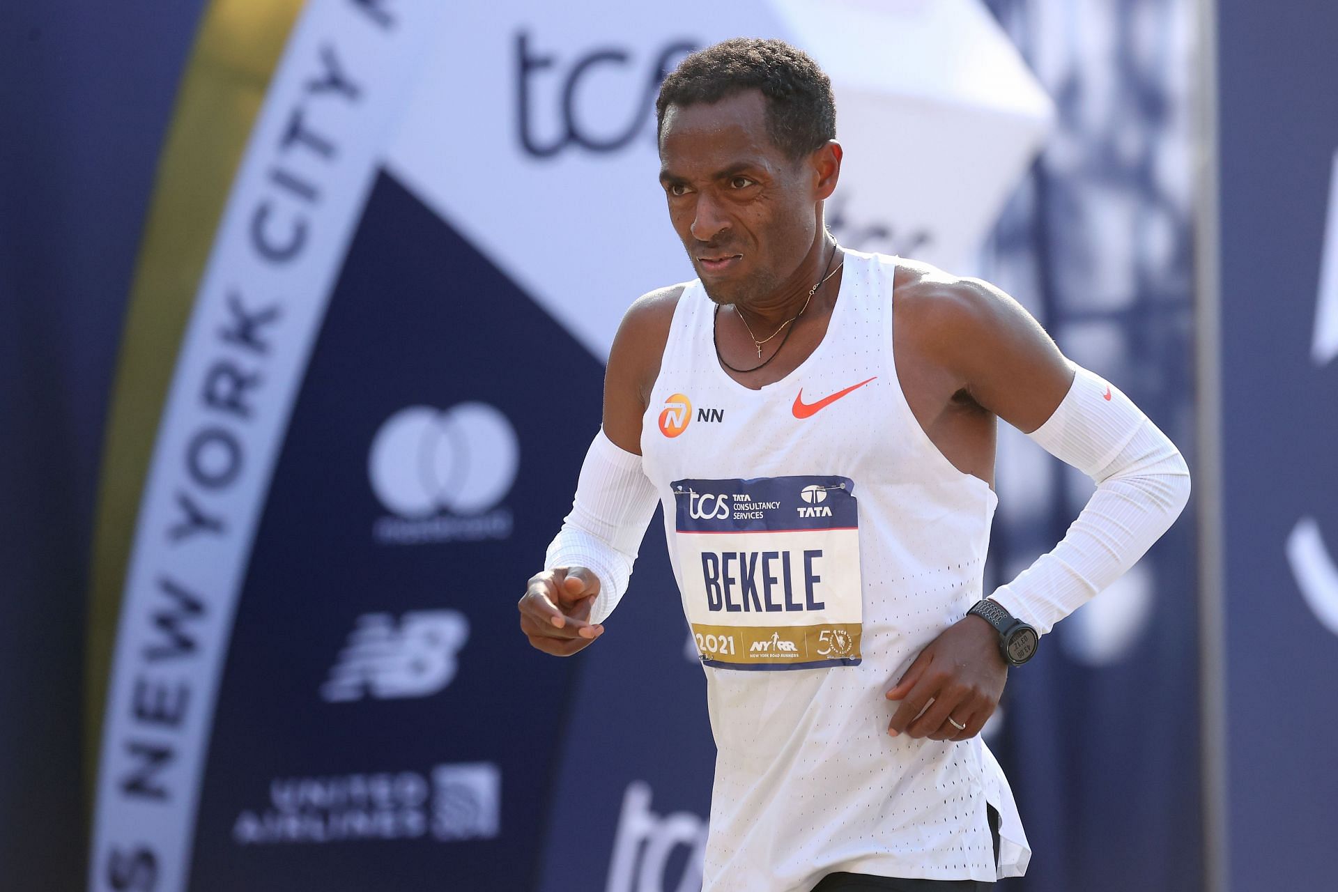 Kenenisa Bekele after finishing the New York City Marathon [Image Source: Getty]