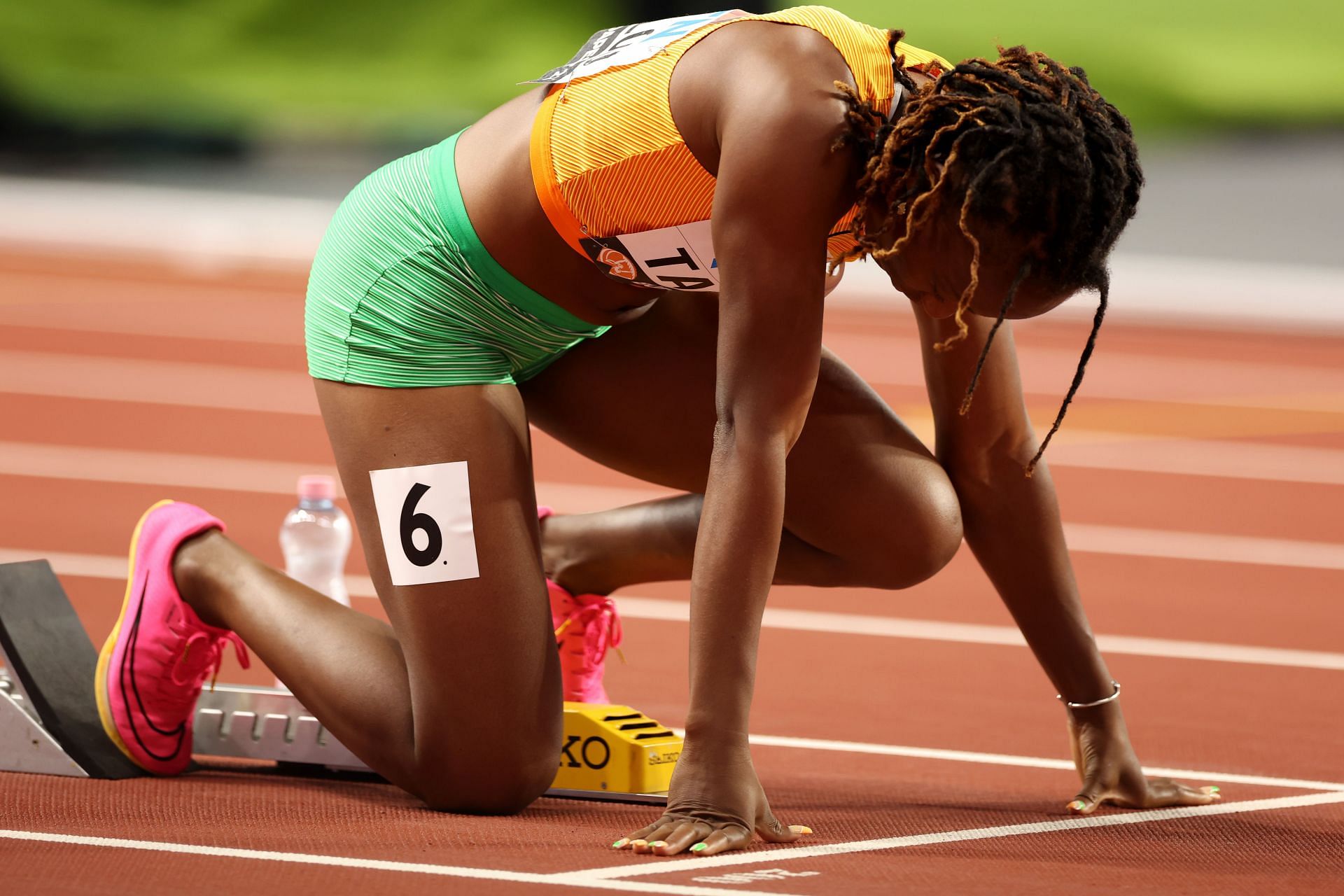 Marie Josee Ta Lou of Ivory Coast, one of the fastest American sprinters