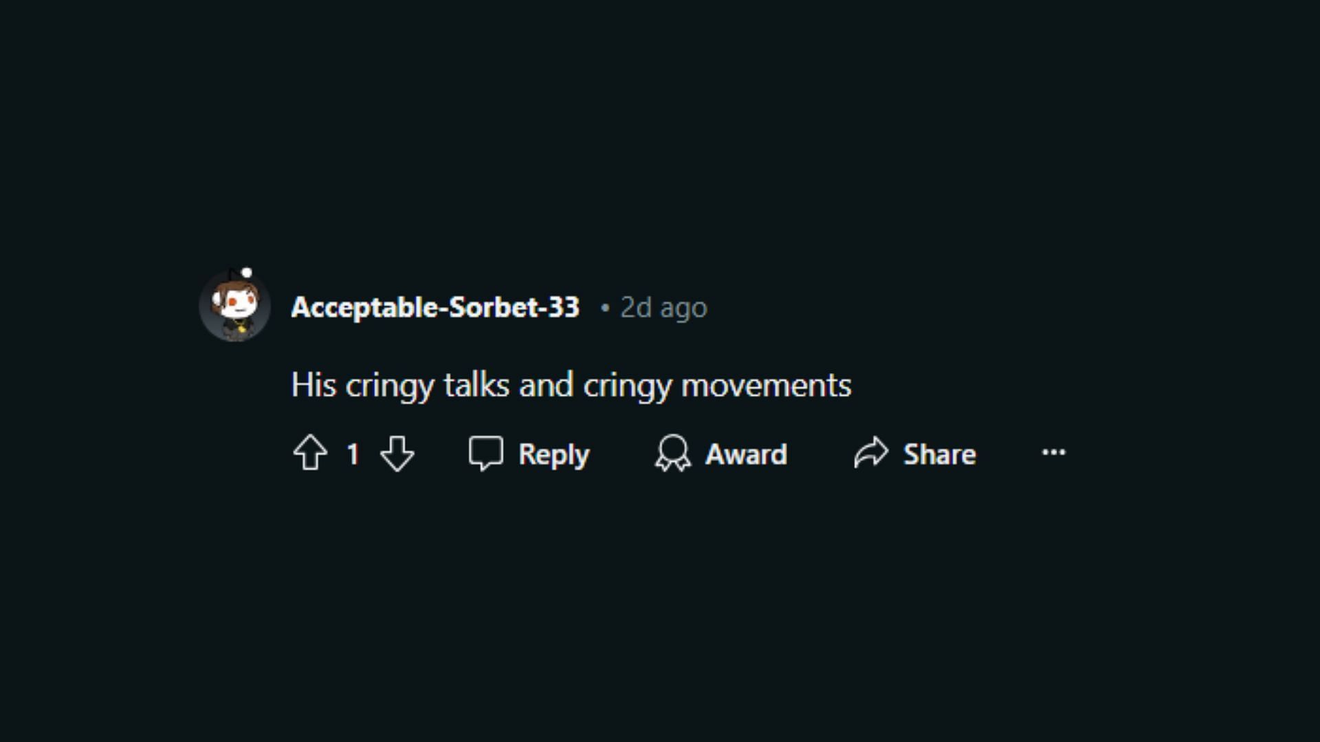 u/Acceptable-Sorbet-33&#039;s comment on the thread (Image via Reddit)