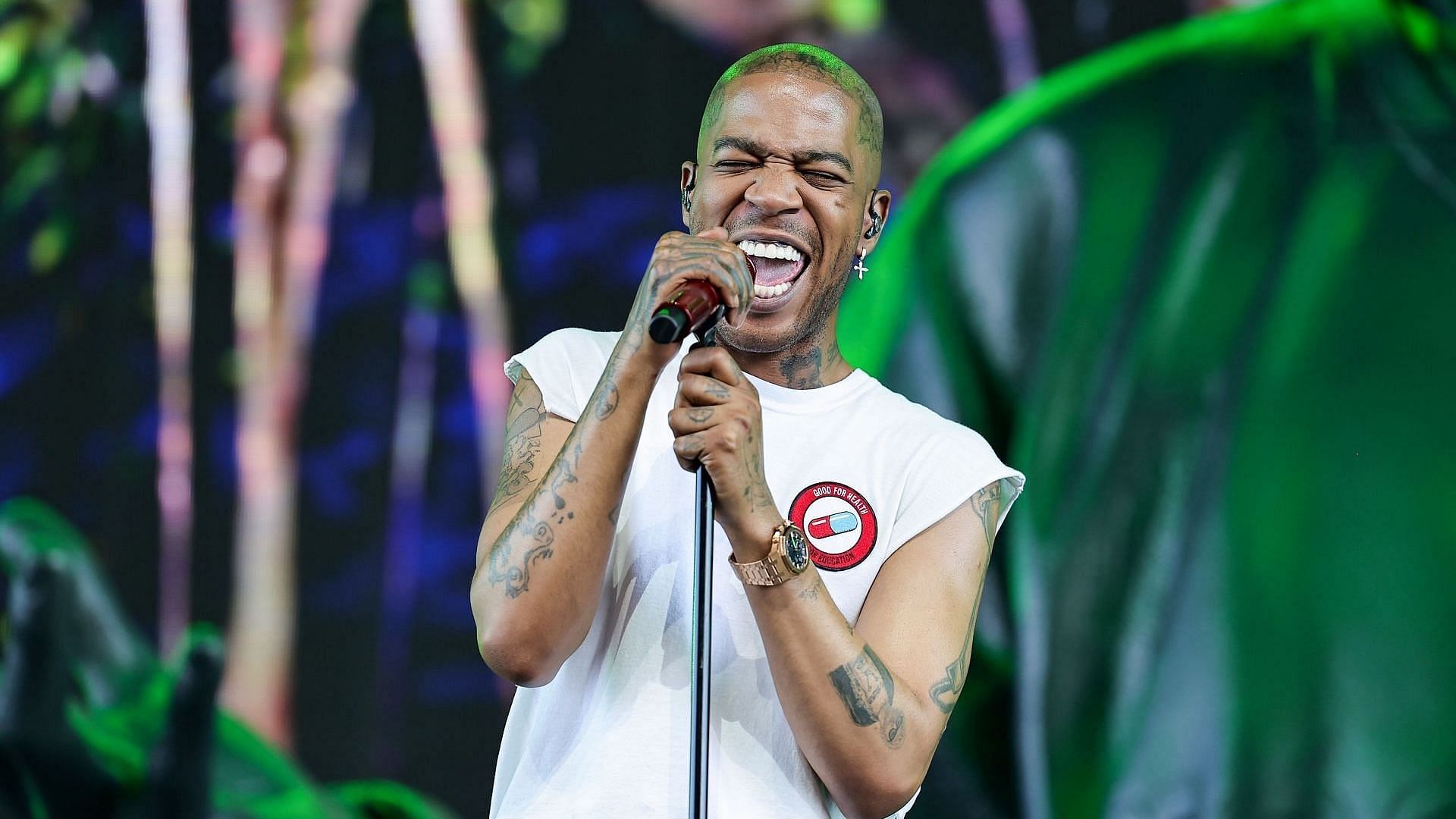 Kid Cudi performs at the Sahara Tent during the 2024 Coachella Valley Music and Arts Festival at the Empire Polo Club on April 21, 2024, in Indio, California. (Photo by Theo Wargo/Getty Images)