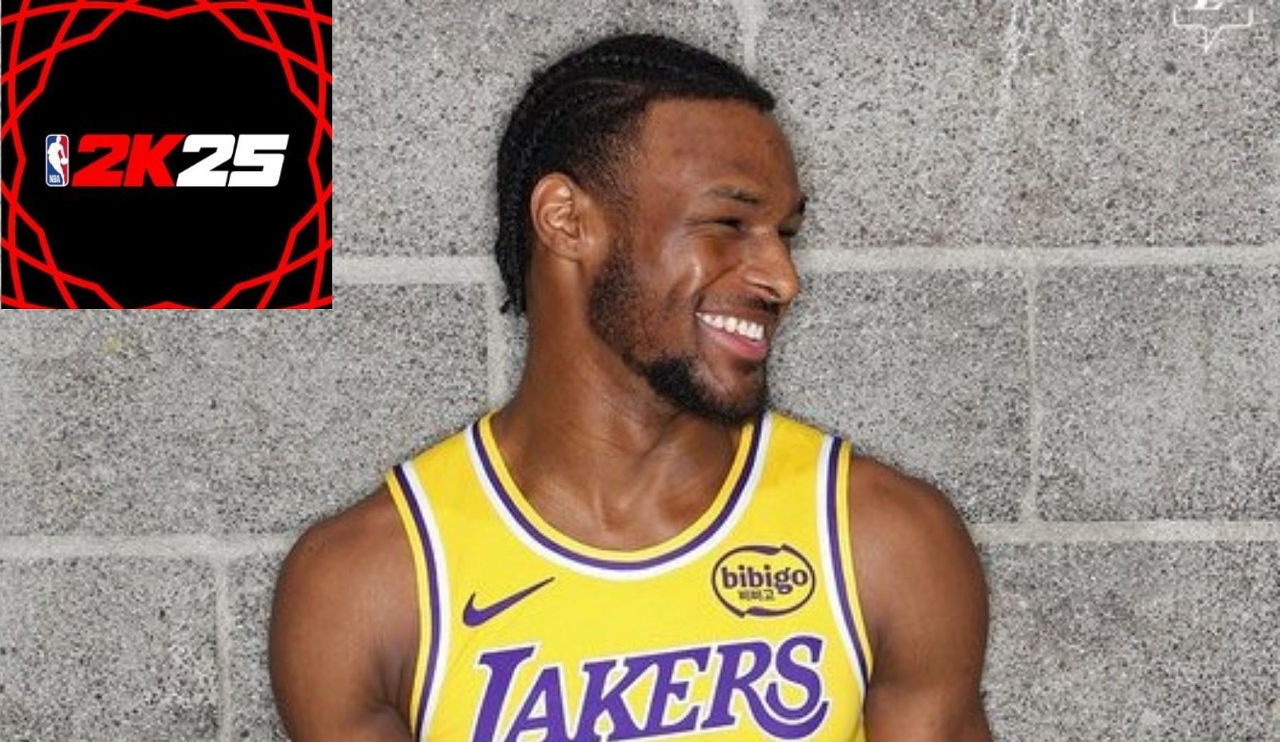 NBA fans stir up over NBA 2K25 ratings for 2024 draft class. (Photos from NBA2K and La Lakers