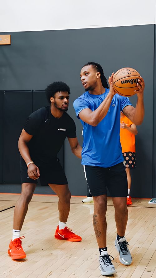 Bronny and Darius Garland (Image credit: @chrisjohnsonhoops/@Instagram)