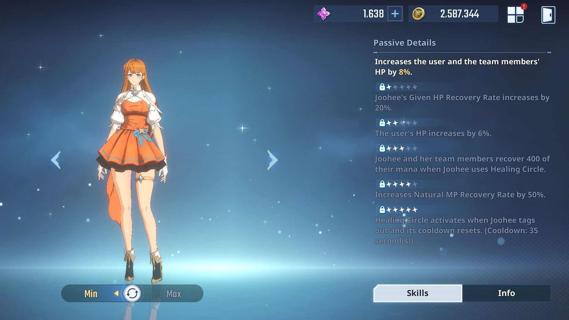 Joohee&#039;s Passive effects. (Image via Netmarble)