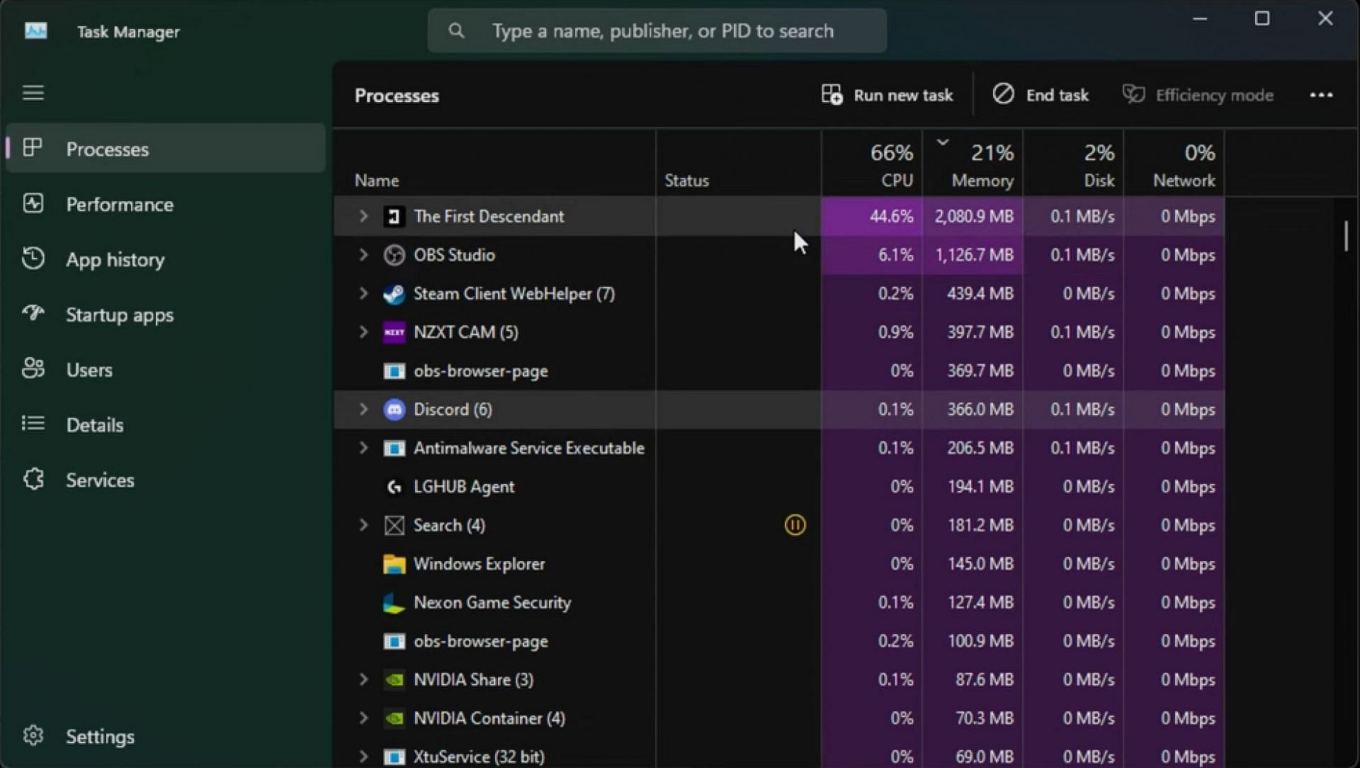 Close The First Descendant properly in Task Manager (Image via Jurassic Acid Gaming/Youtube)