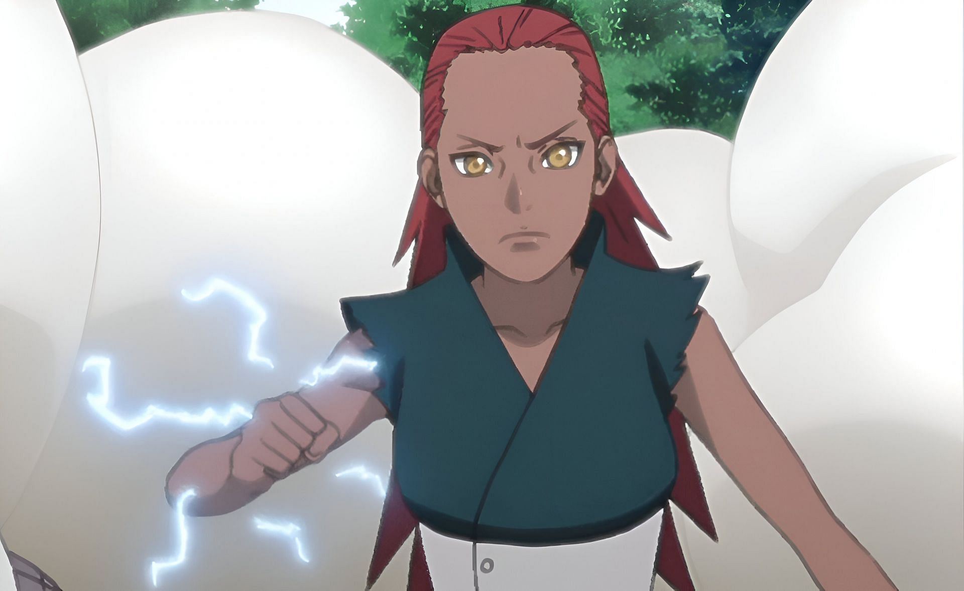 Karui using lightning chakra (Image via Studio Pierrot)