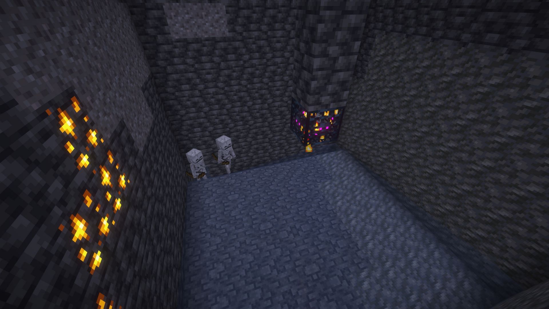 The torches removed from the spawn room (Image via Mojang)