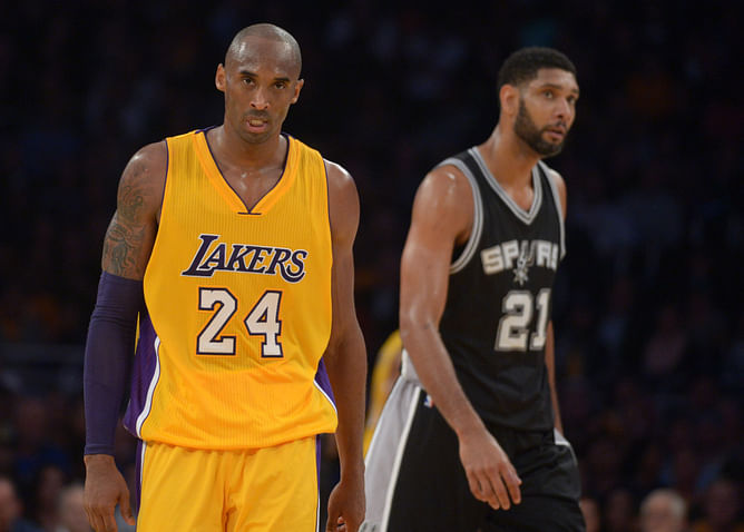 "He knows ball": NBA fans react to premier sportscaster ranking Tim Duncan over Kobe Bryant all-time